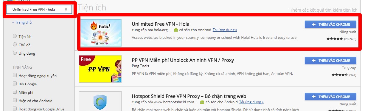 sử dụng hola để vượt qua các website chặn truy cập ip từ Việt Nam